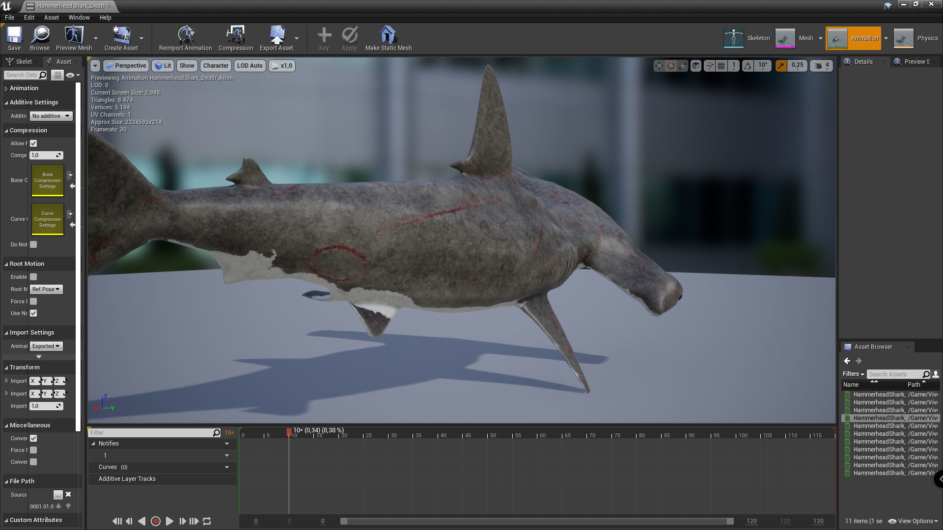 Hammerhead Shark - Game Ready Low-poly 3D model_9