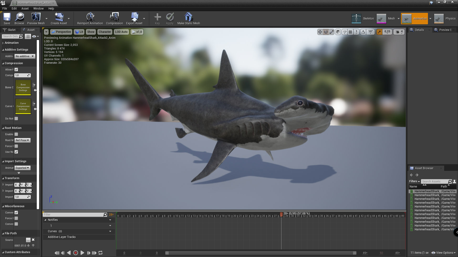 Hammerhead Shark - Game Ready Low-poly 3D model_11