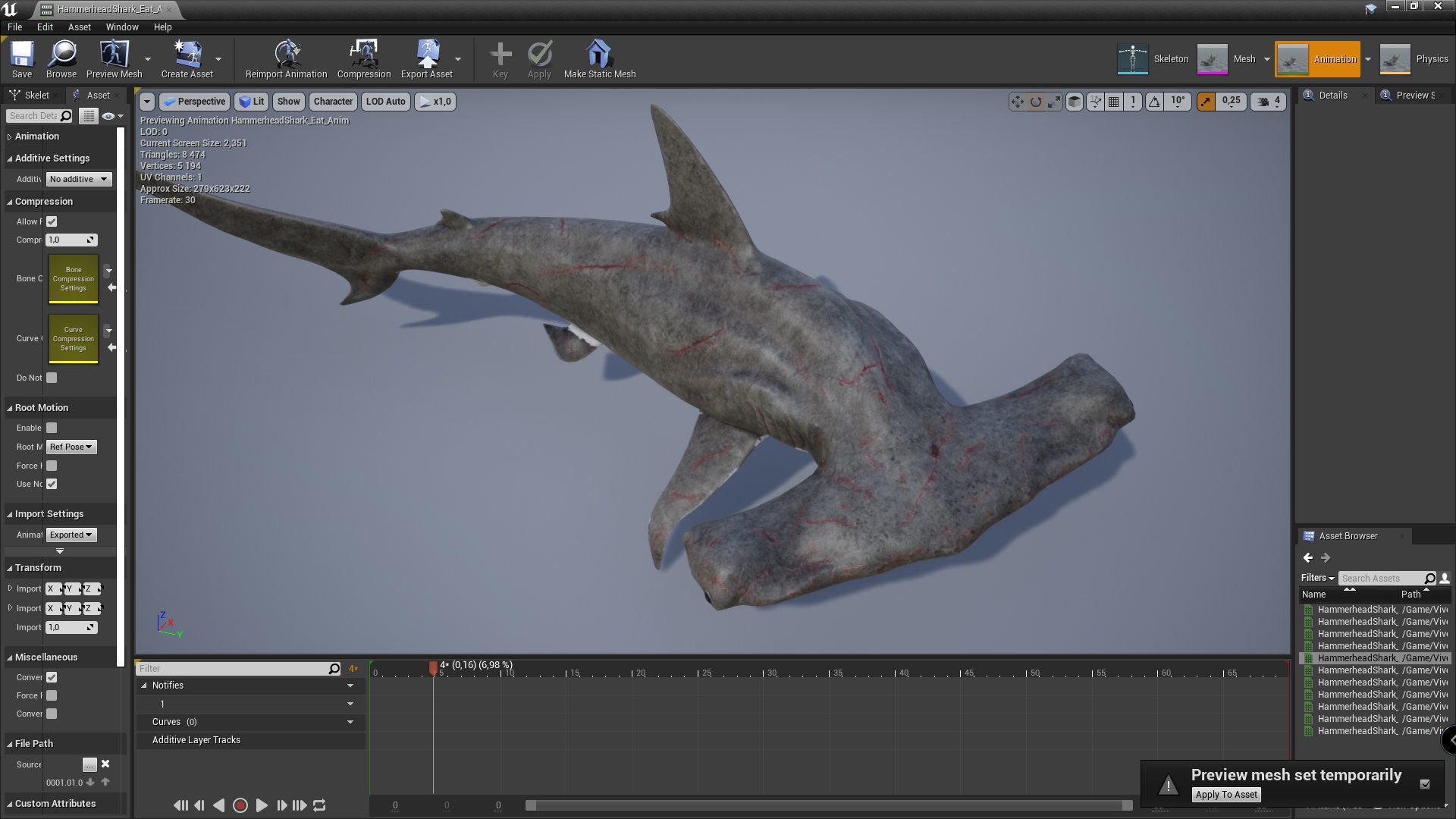 Hammerhead Shark - Game Ready Low-poly 3D model_10