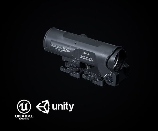 Elcan Spectre OS4x PBR Low-poly 3D model
