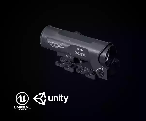 Elcan Spectre OS4x PBR Low-poly 3D model
