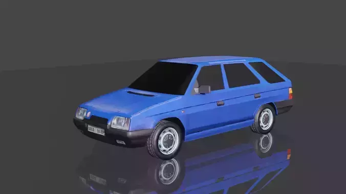 SKODA FORMAN CIVIL CAR LOW POLY car