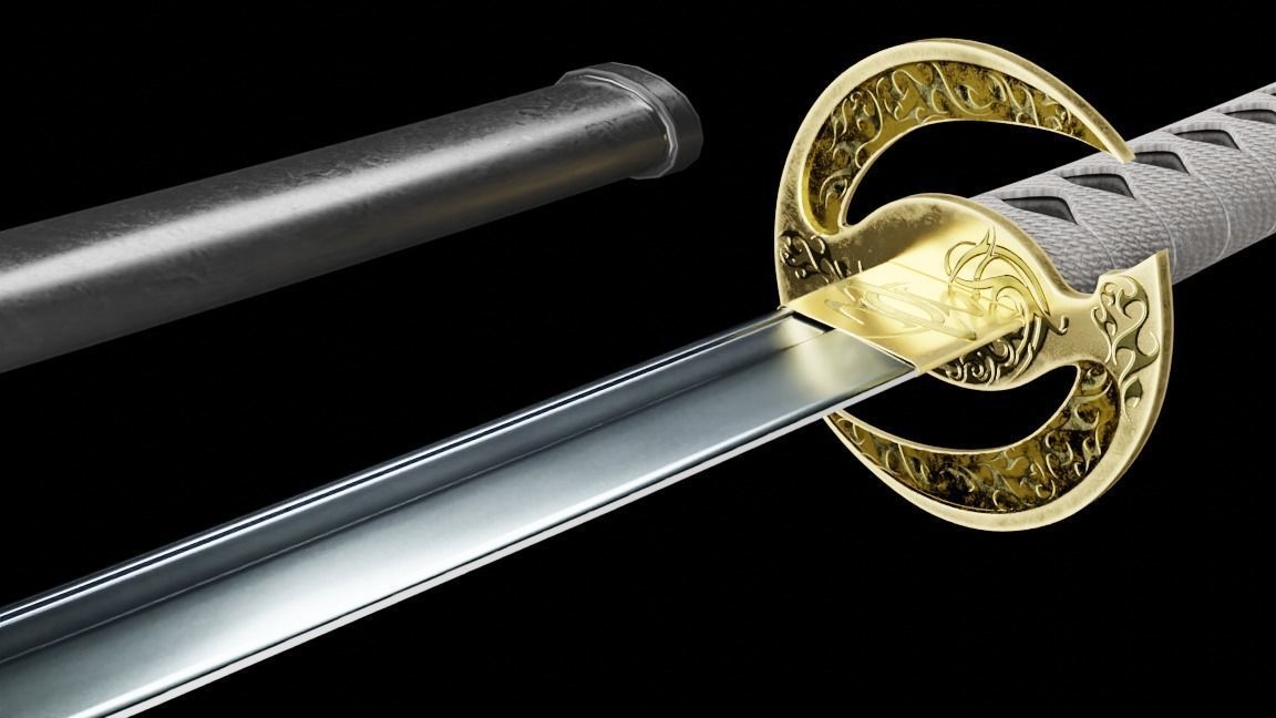 Samurai Sword Free 3D model_3