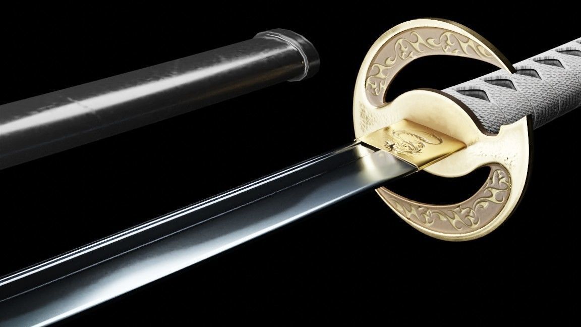 Samurai Sword Free 3D model_2