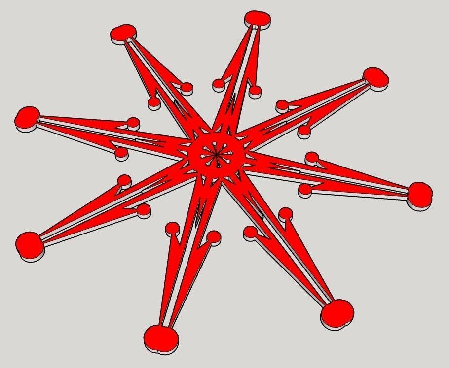 ETOILES snowflake svg 3D print model_1