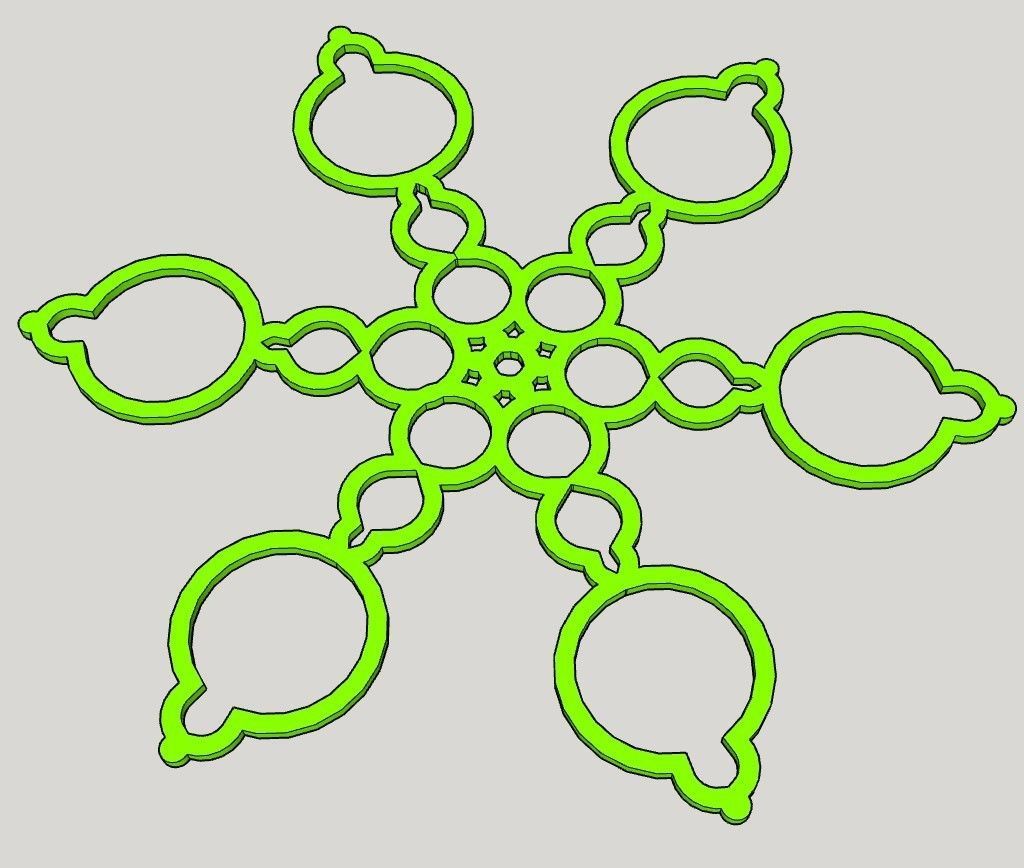 ETOILES snowflake svg 3D print model_2