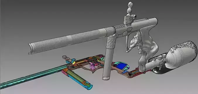 paintball cal 068 braz autodesk inventor fusion 2013 Zbrush Free 3D model