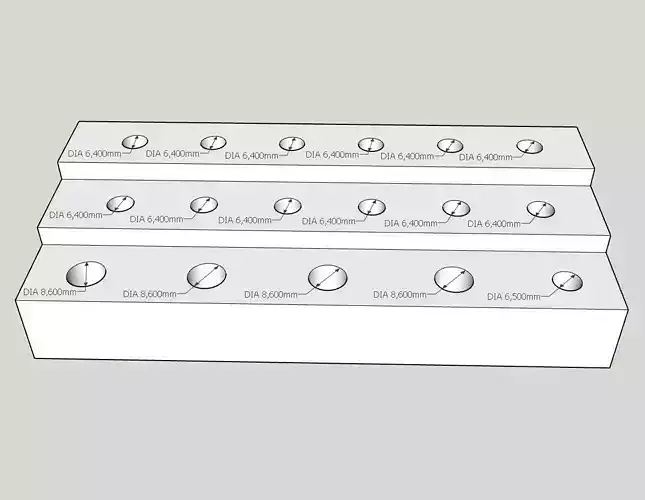 outils flat plate with holes 3D print model
