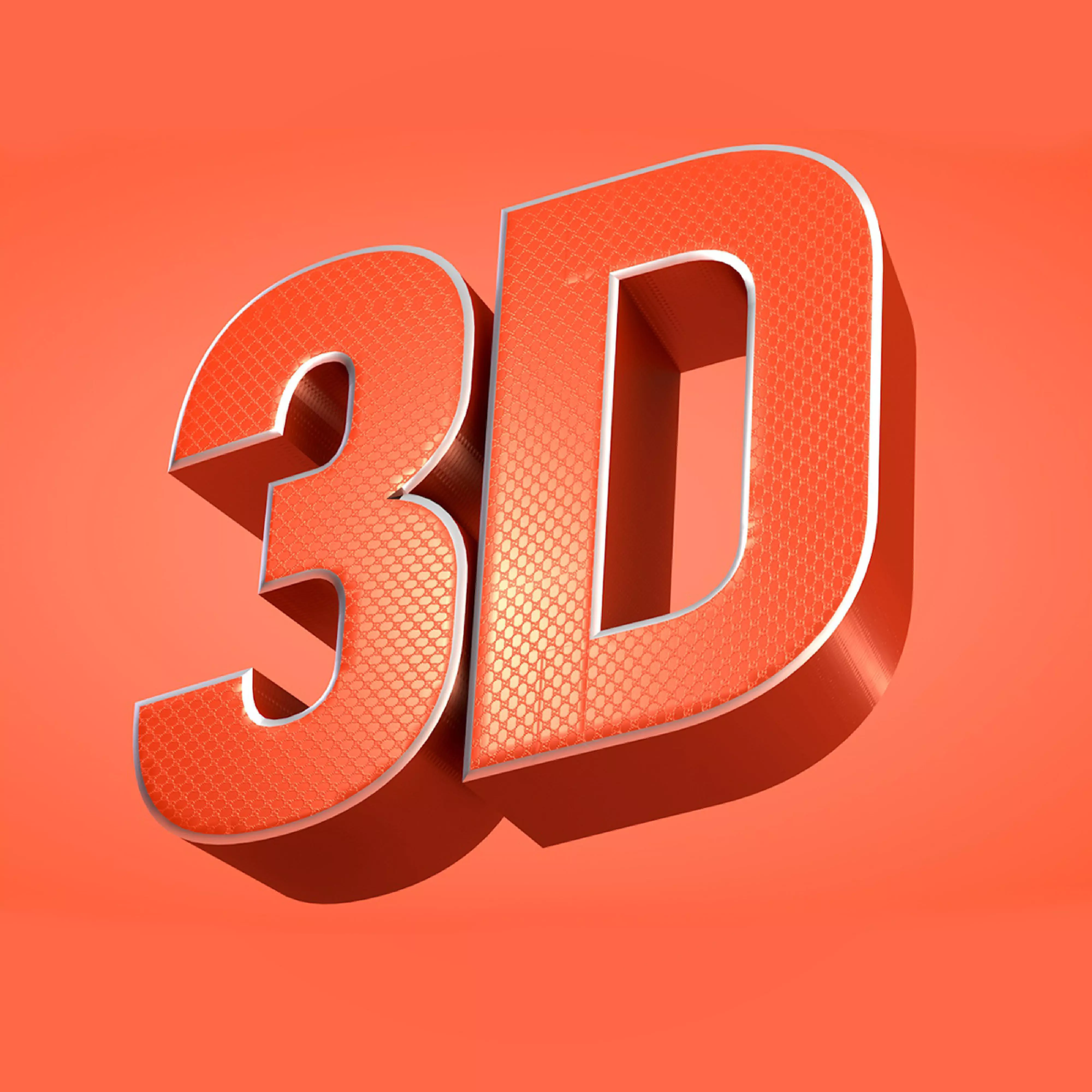 3D Title letter d Free 3D model_0