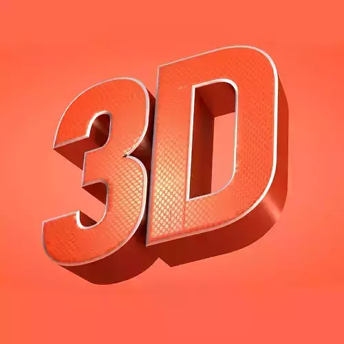 3D Title letter d
