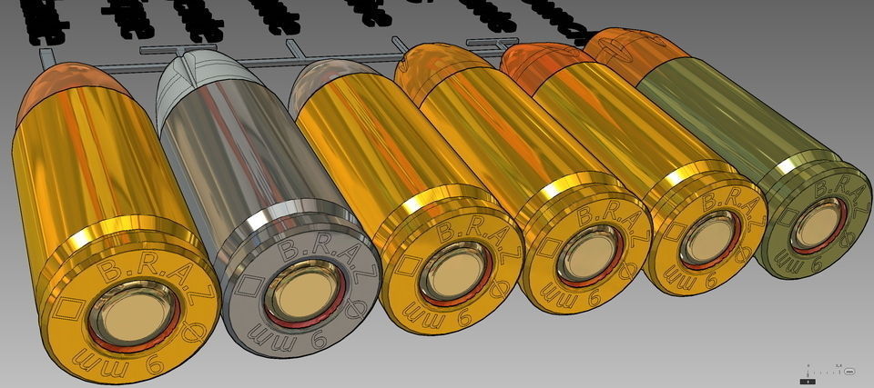 9mm boxer anvil sealer primer mix cup explosive compound braz... Free 3D model_17