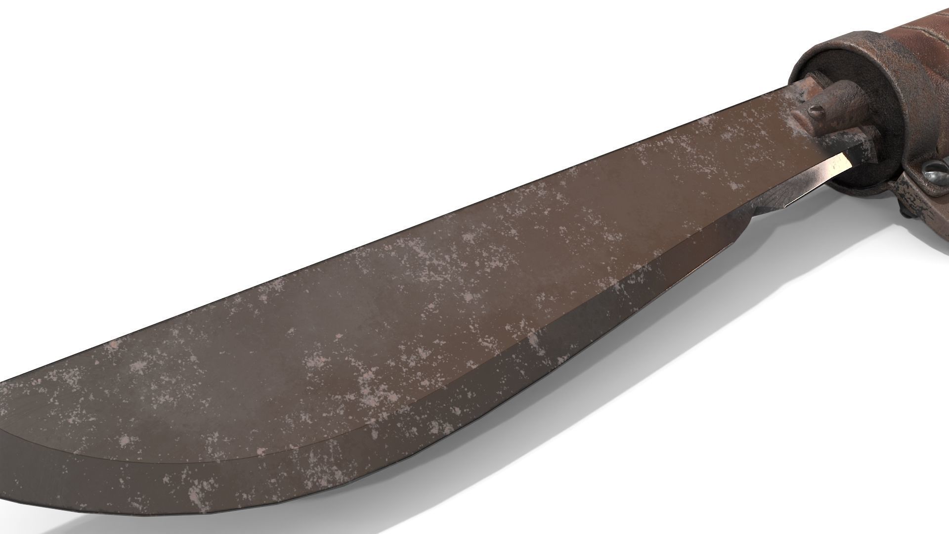 Homemade Hunting Knife Low-poly 3D model_8