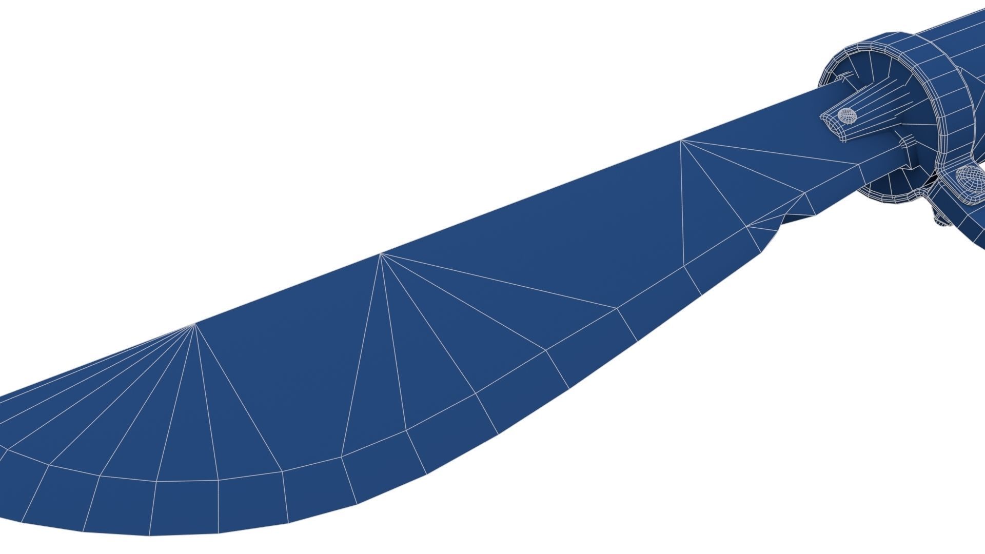 Homemade Hunting Knife Low-poly 3D model_28