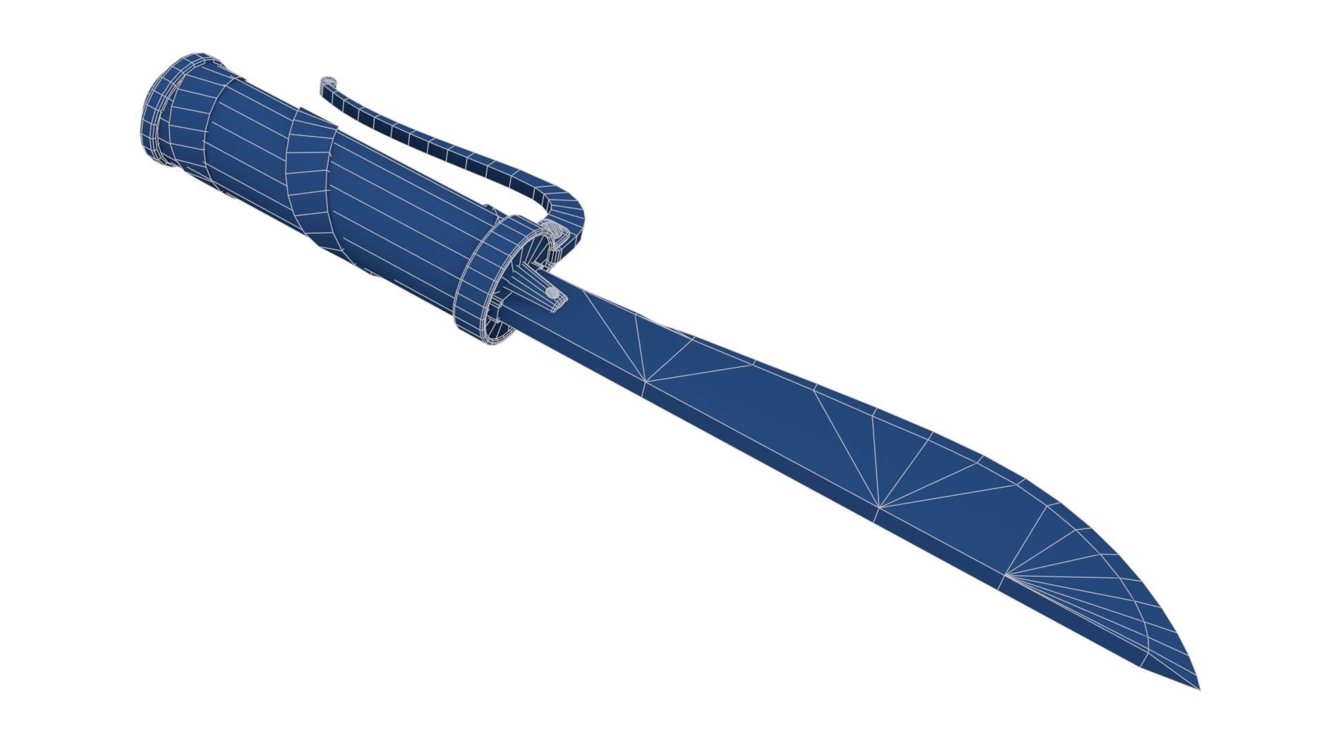 Homemade Hunting Knife Low-poly 3D model_21