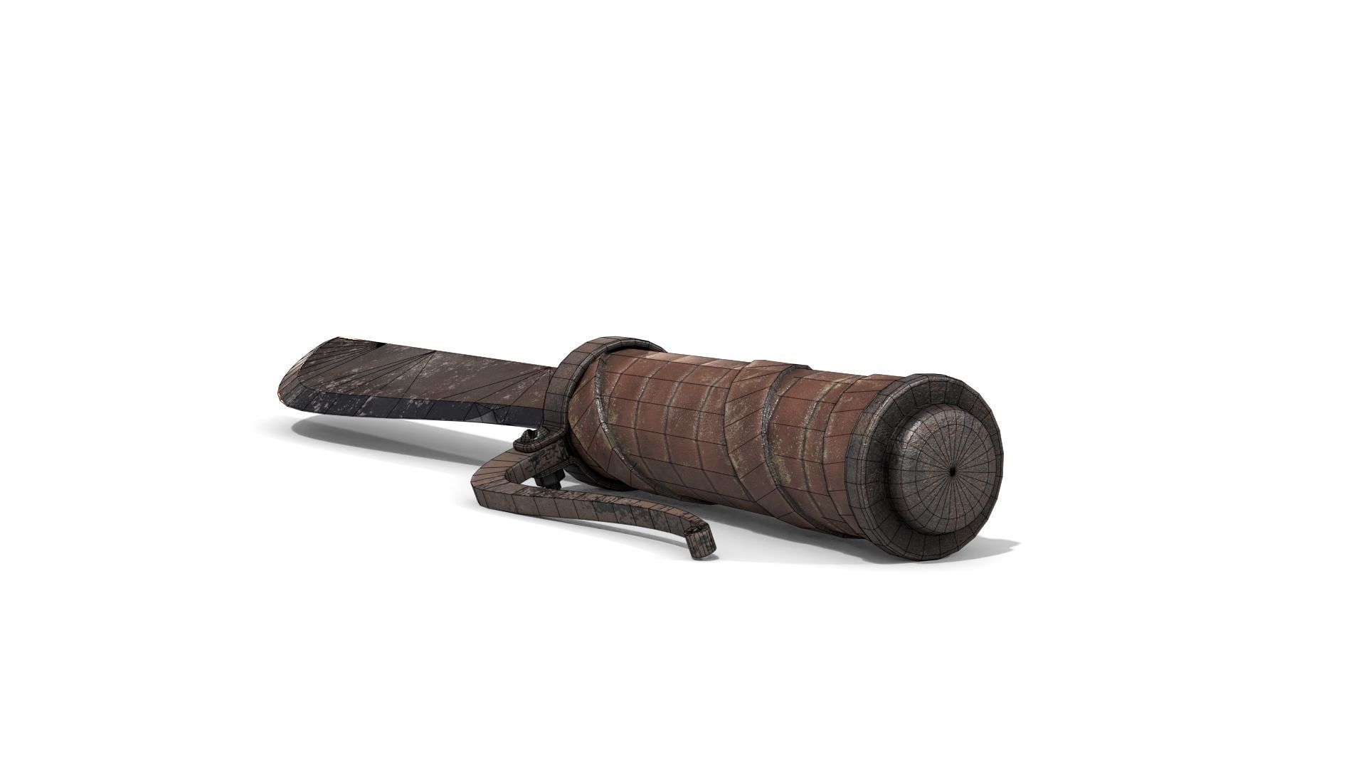 Homemade Hunting Knife Low-poly 3D model_17