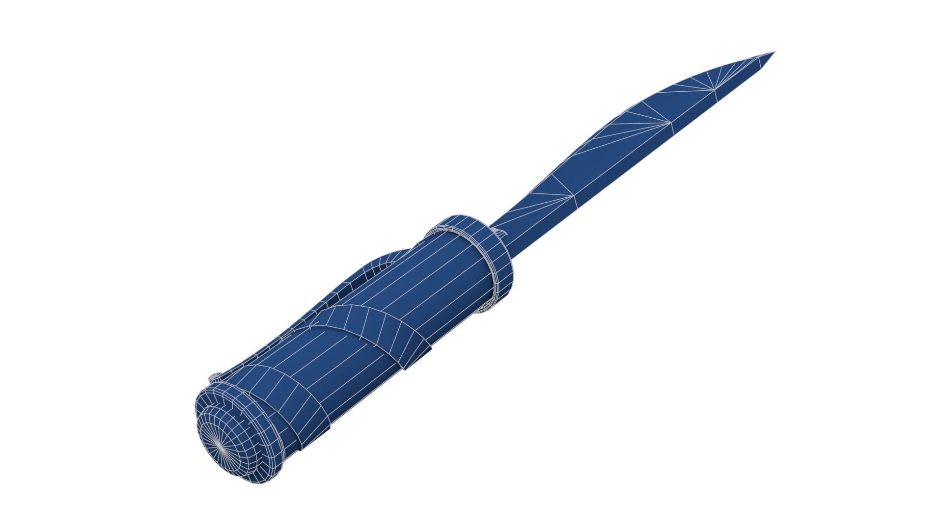 Homemade Hunting Knife Low-poly 3D model_22