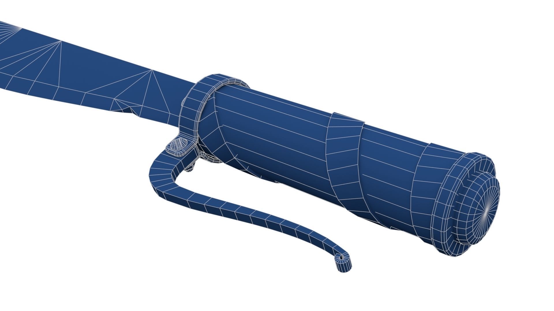 Homemade Hunting Knife Low-poly 3D model_29