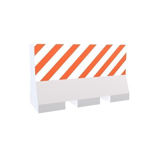 Road Barriers v1 003 Low-poly 3D model