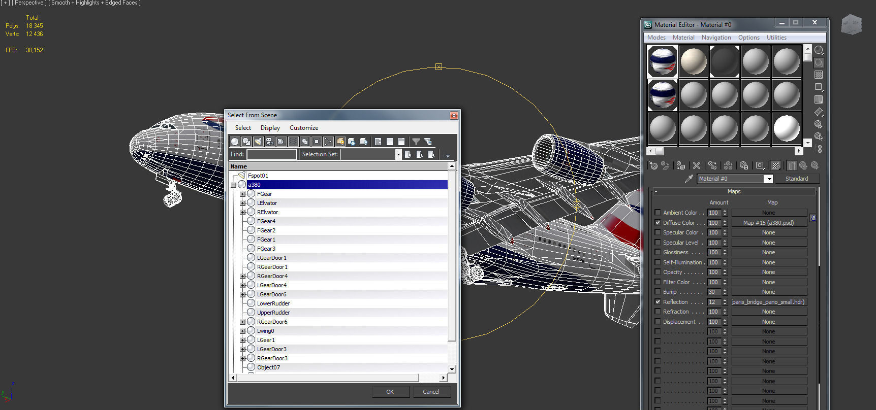 Airbus 380-8 British Airways livery Low-poly 3D model_15