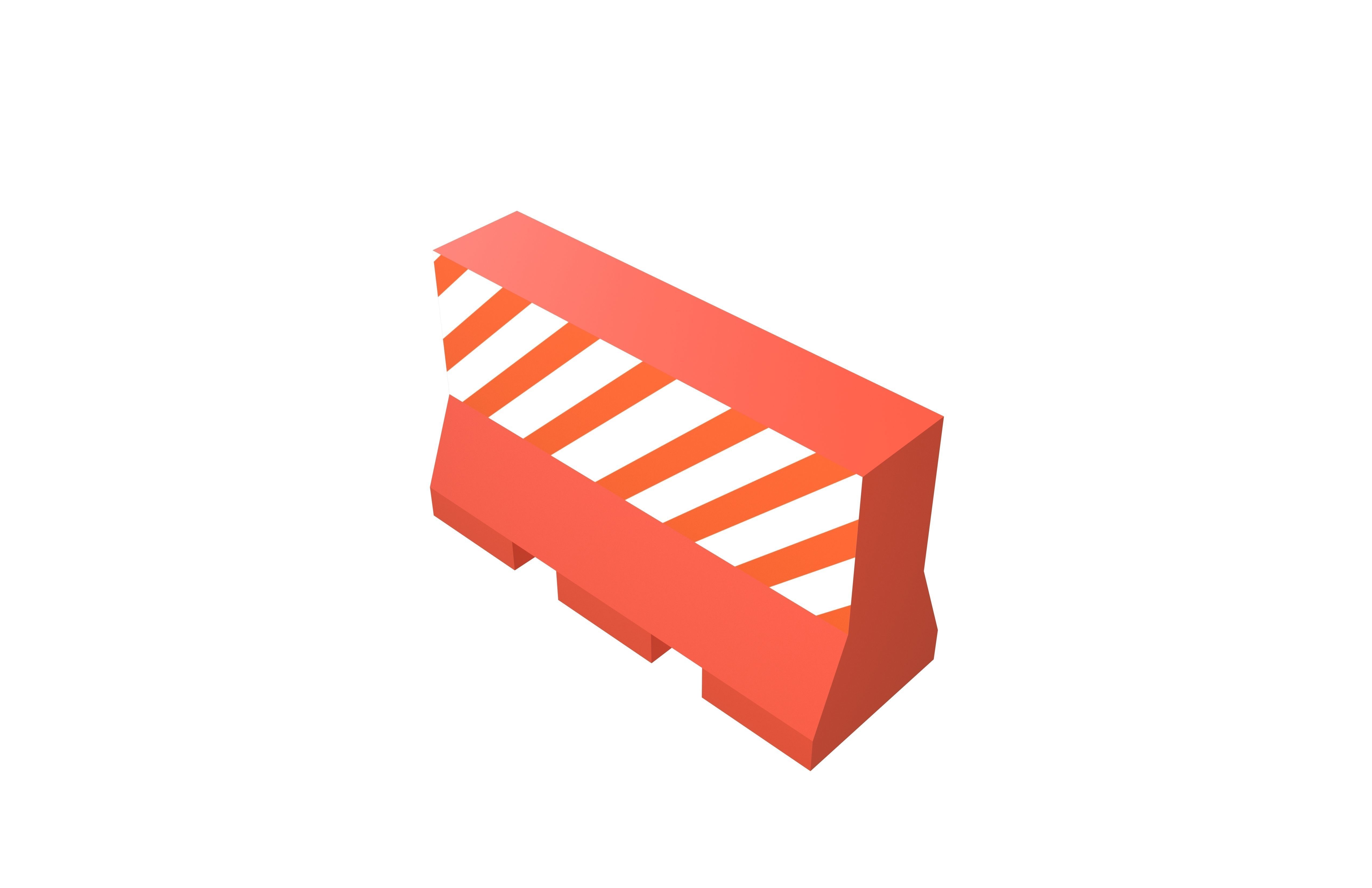 Road Barriers v1 005 Low-poly 3D model_2