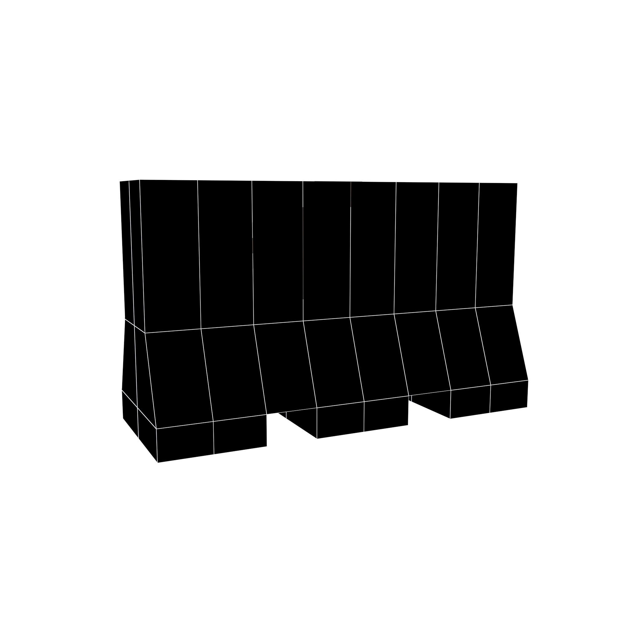 Road Barriers v1 005 Low-poly 3D model_4