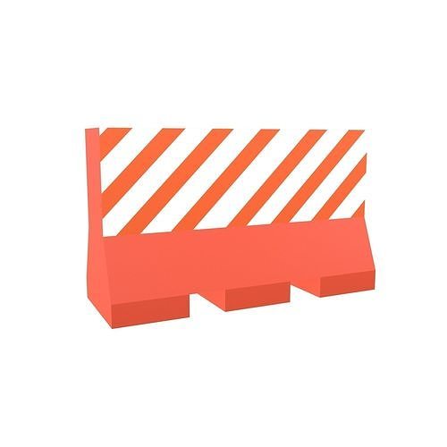 Road Barriers v1 005 Low-poly 3D model