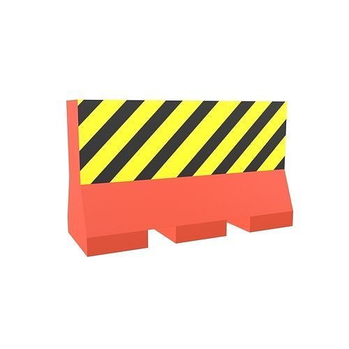 Road Barriers v1 006 Low-poly 3D model