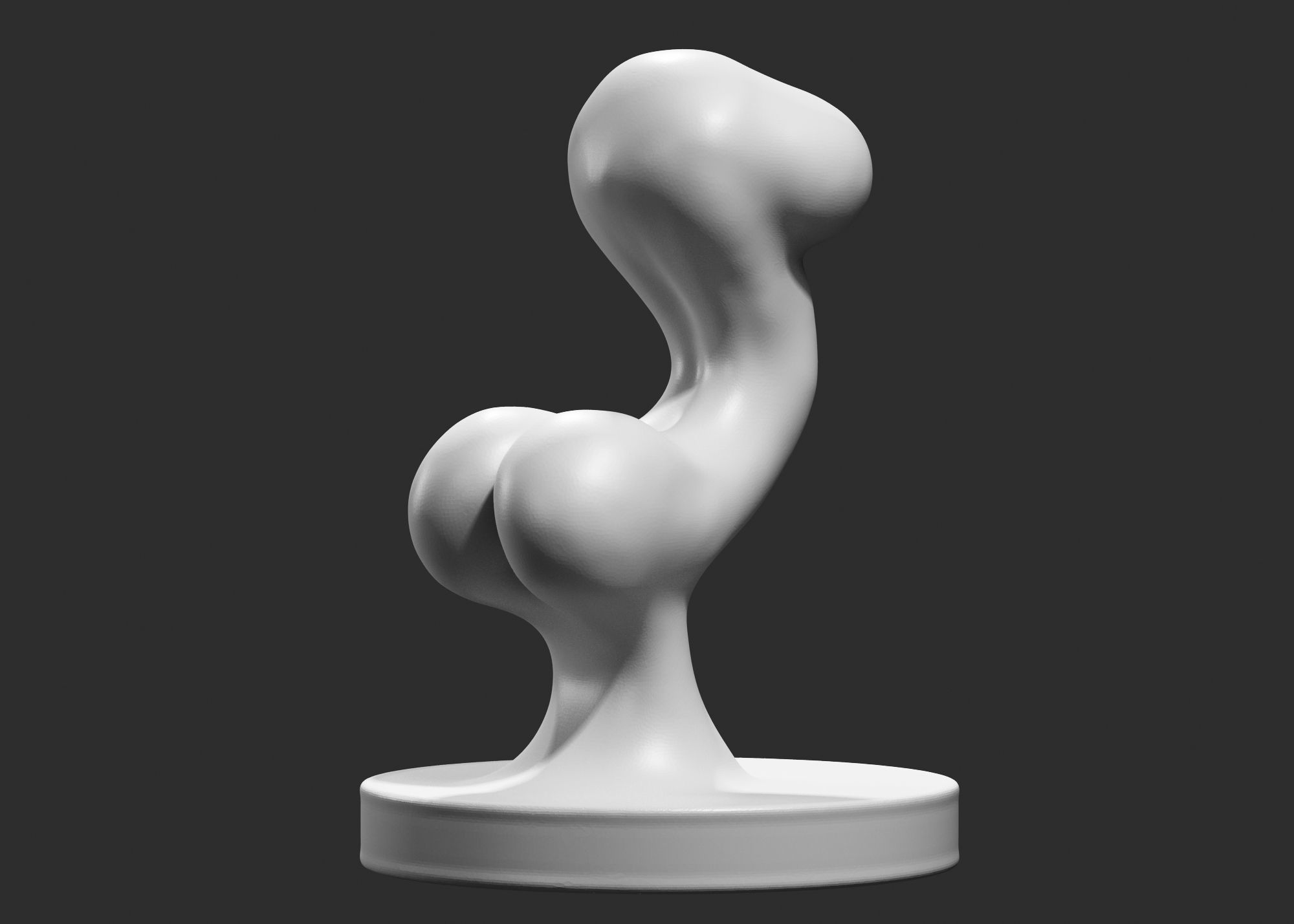 female modern sculpture 3D print model 105 3D print model_1