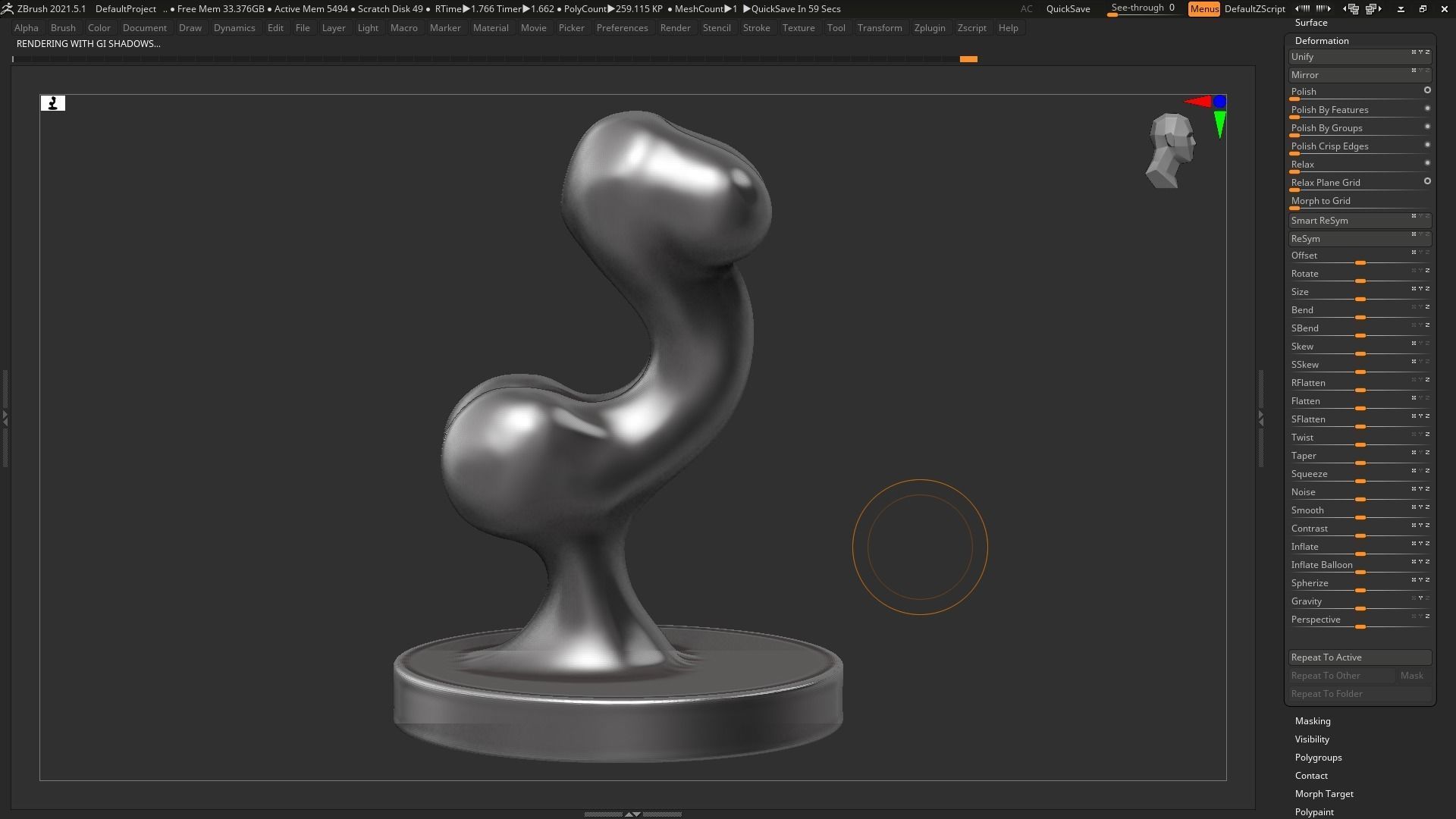 female modern sculpture 3D print model 105 3D print model_6