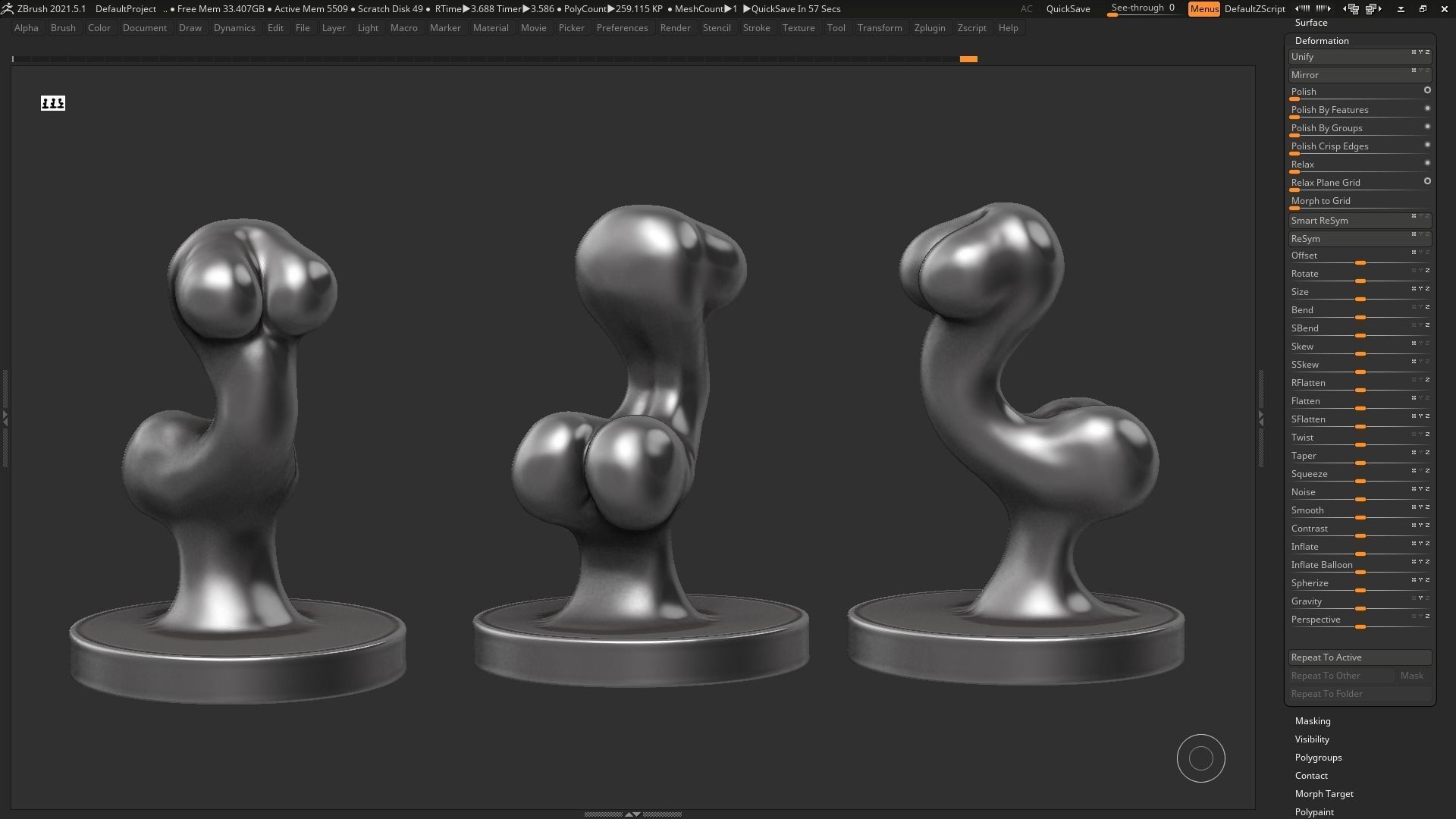 female modern sculpture 3D print model 105 3D print model_4