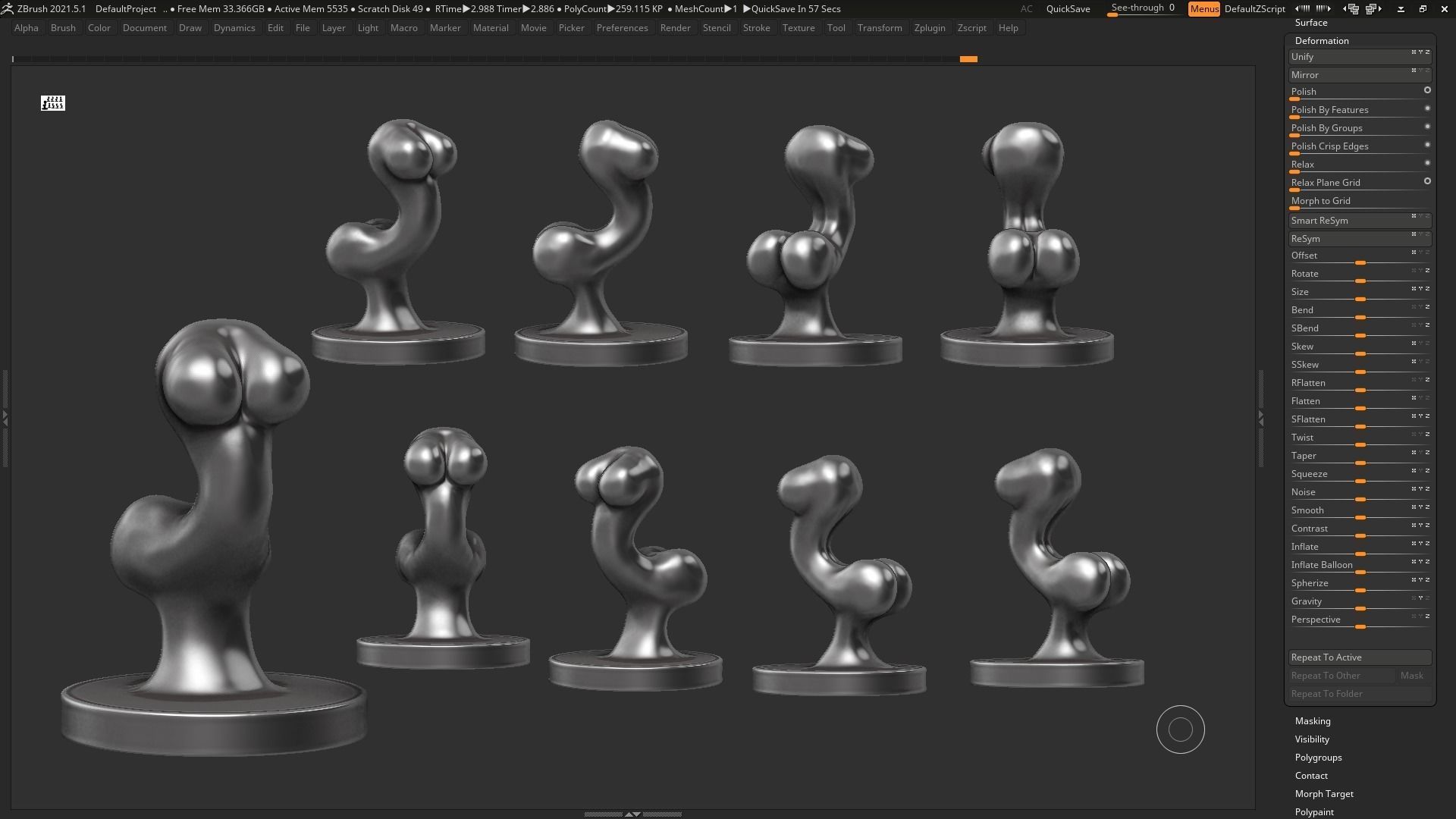 female modern sculpture 3D print model 105 3D print model_13