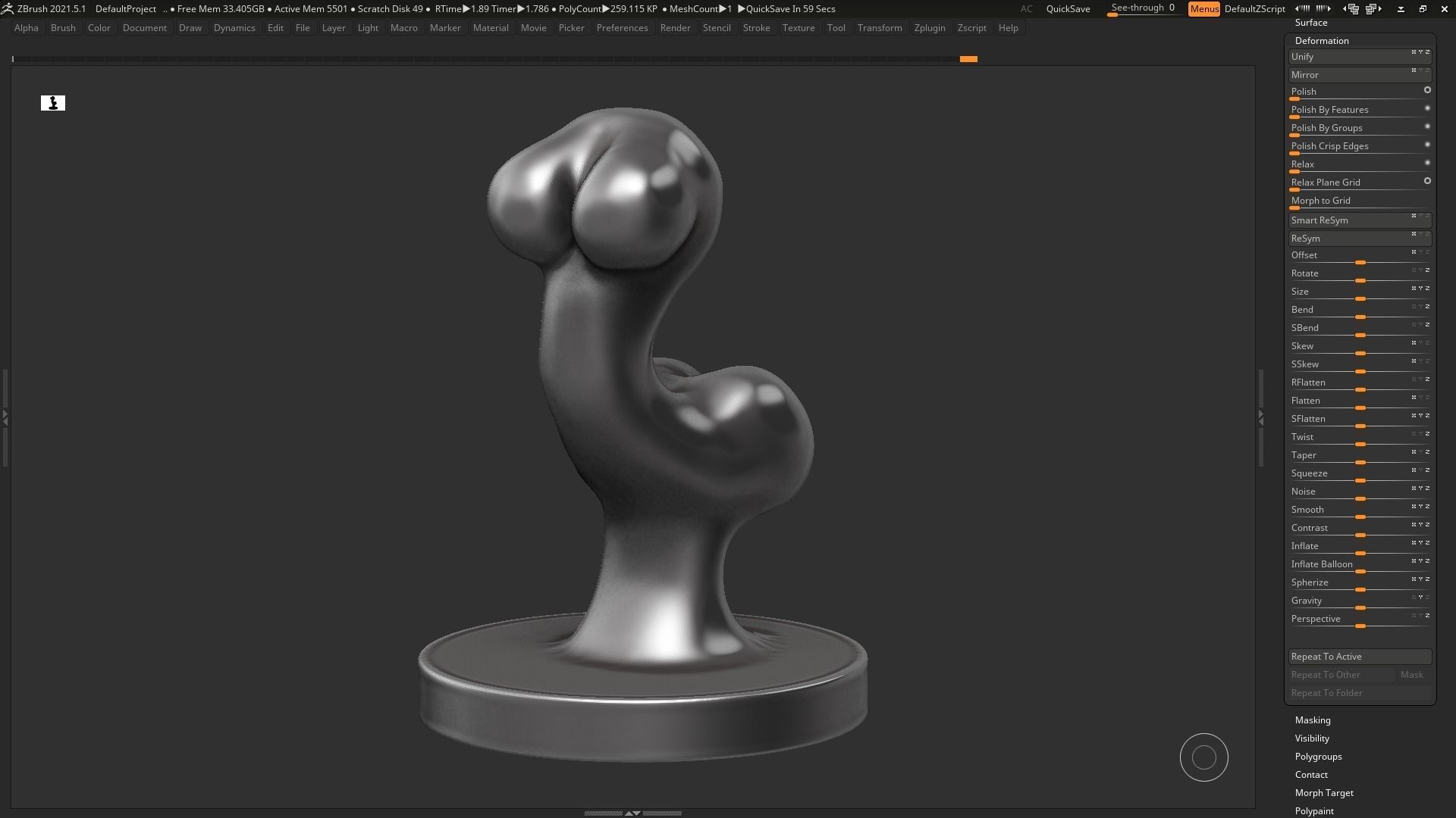 female modern sculpture 3D print model 105 3D print model_12