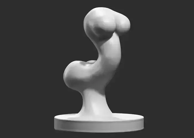 female modern sculpture 3D print model 105 3D print model