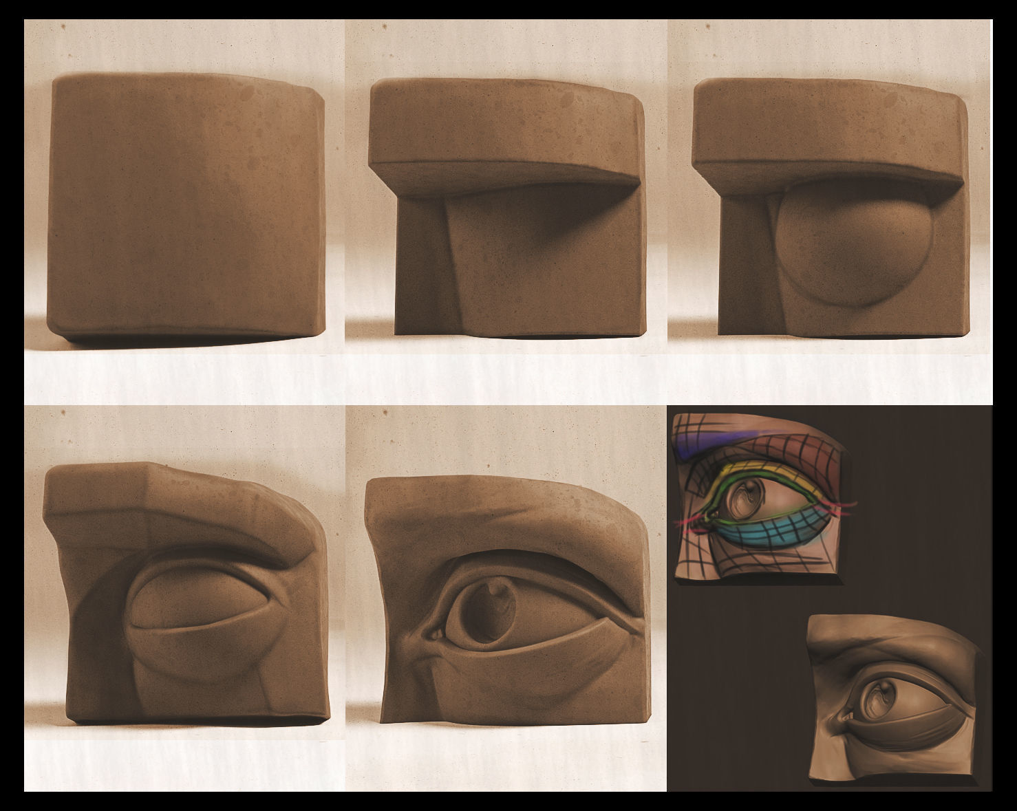 Skull and face parts 3D model_8