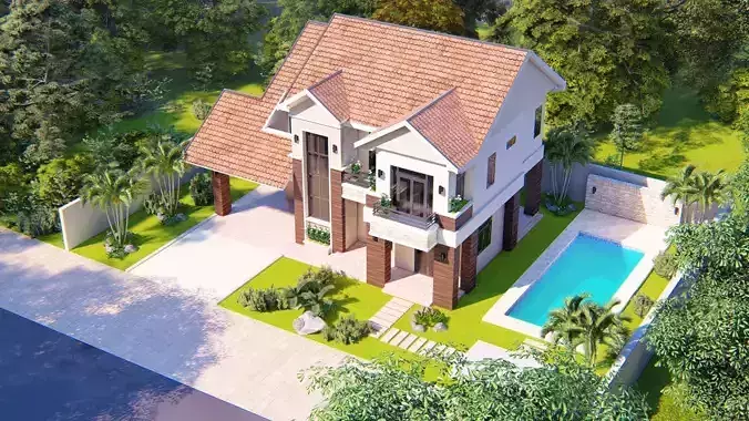 House D5 - Sketchup dwg Lumion