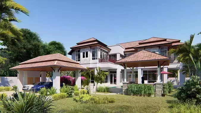 House D6 - Sketchup Lumion 3D model