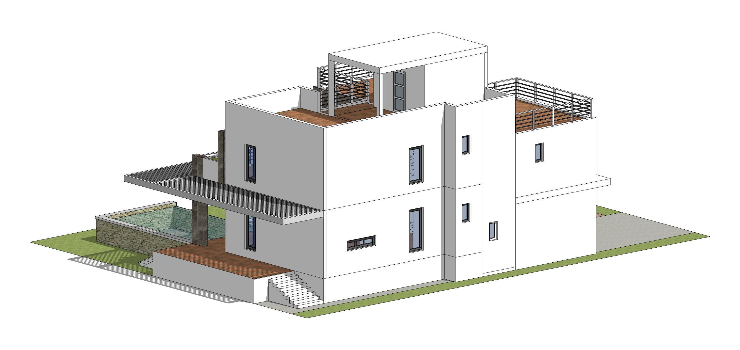 House D7 - Sketchup dwg Lumion 3D model_13
