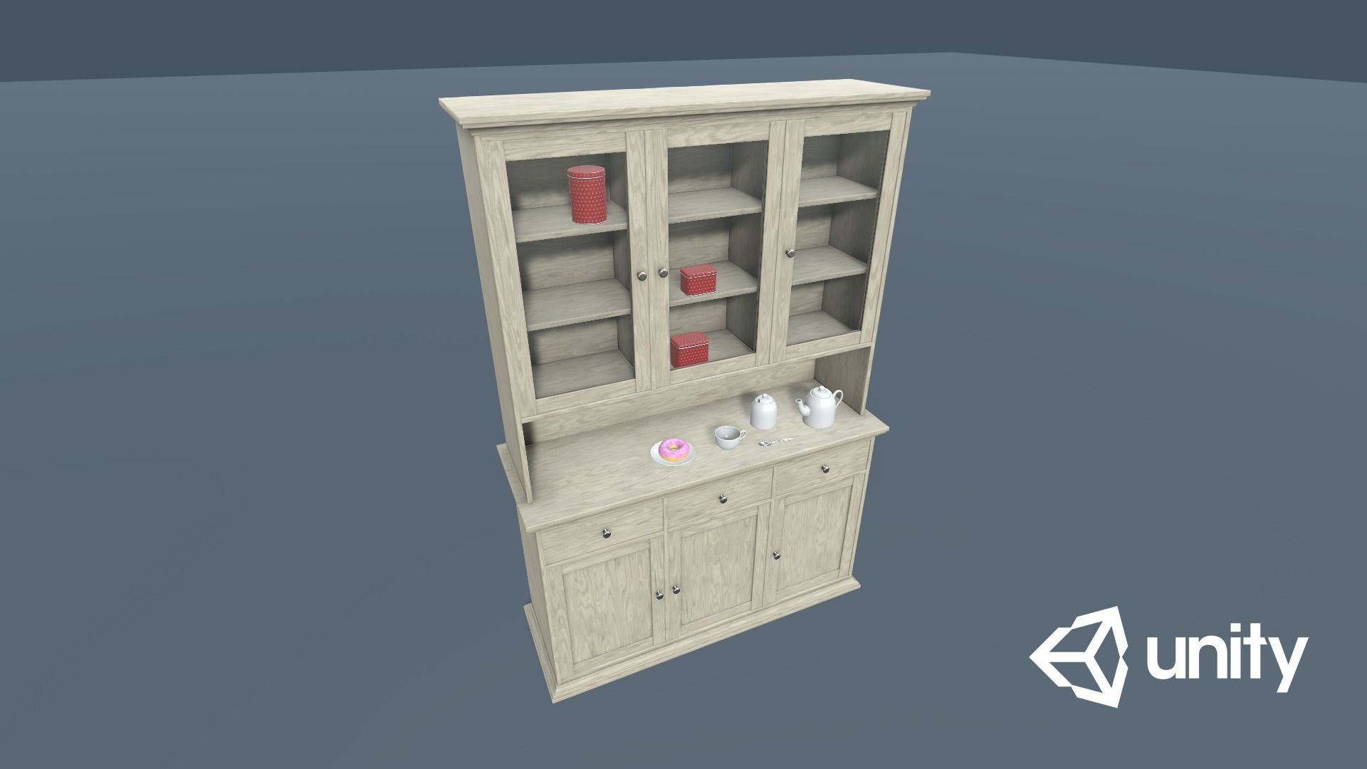 Cupboard Low-poly 3D model_13