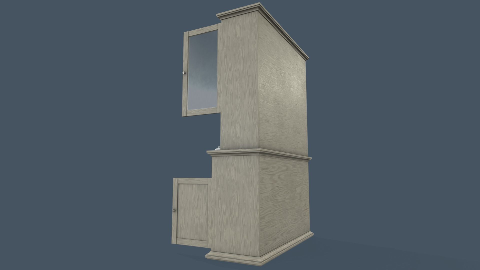 Cupboard Low-poly 3D model_10