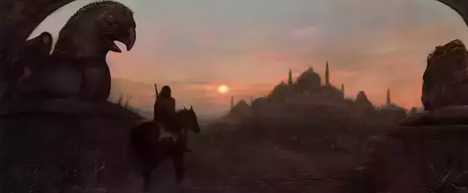 Desert City Walled Ancient  3D model