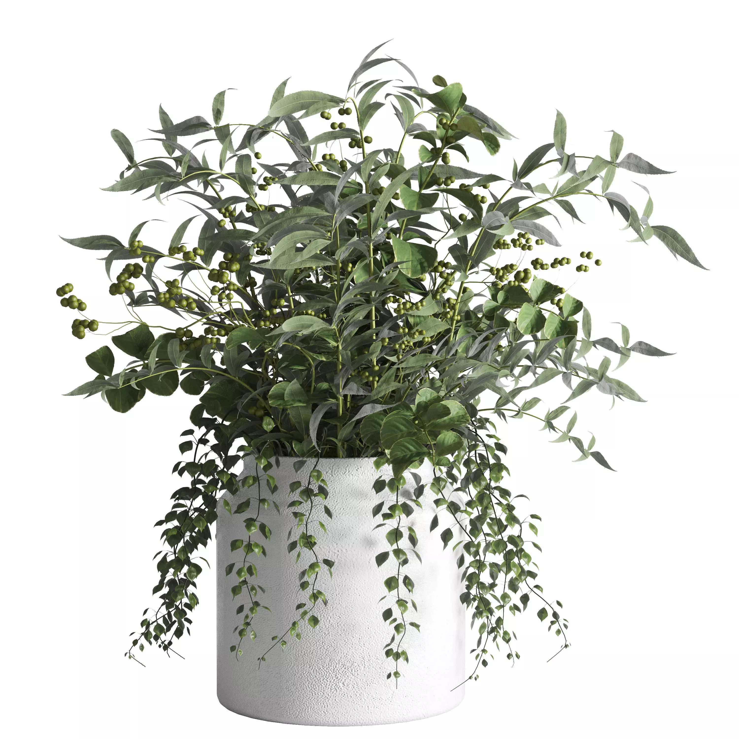 bouquet 08 vase concrete 3D model