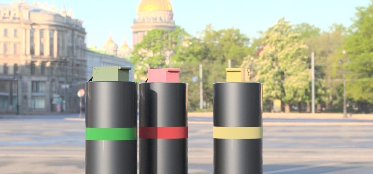 colored smoke gase  3D model_2