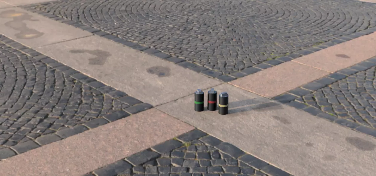 colored smoke gase  3D model_0