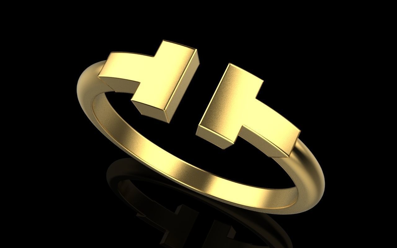 Tiffany ring 3D print model_1