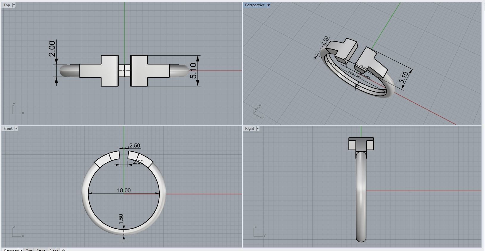 Tiffany ring 3D print model_3