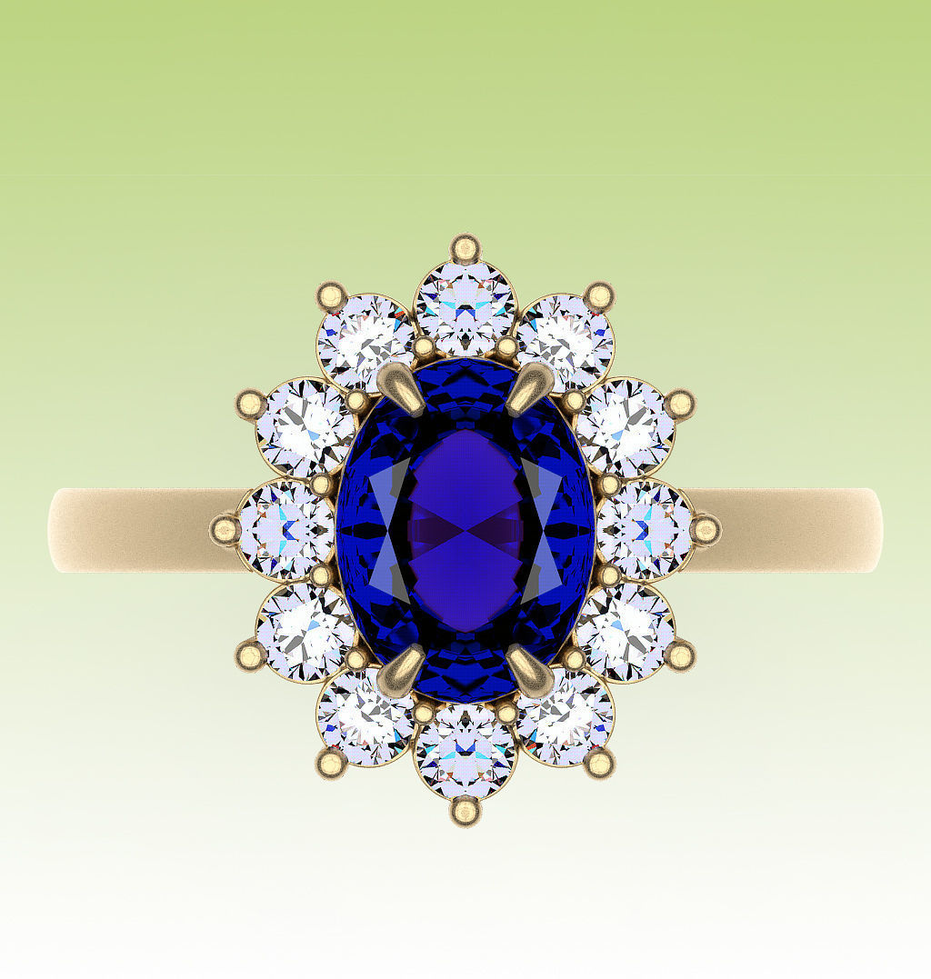 Ring Diana 3D print model_1