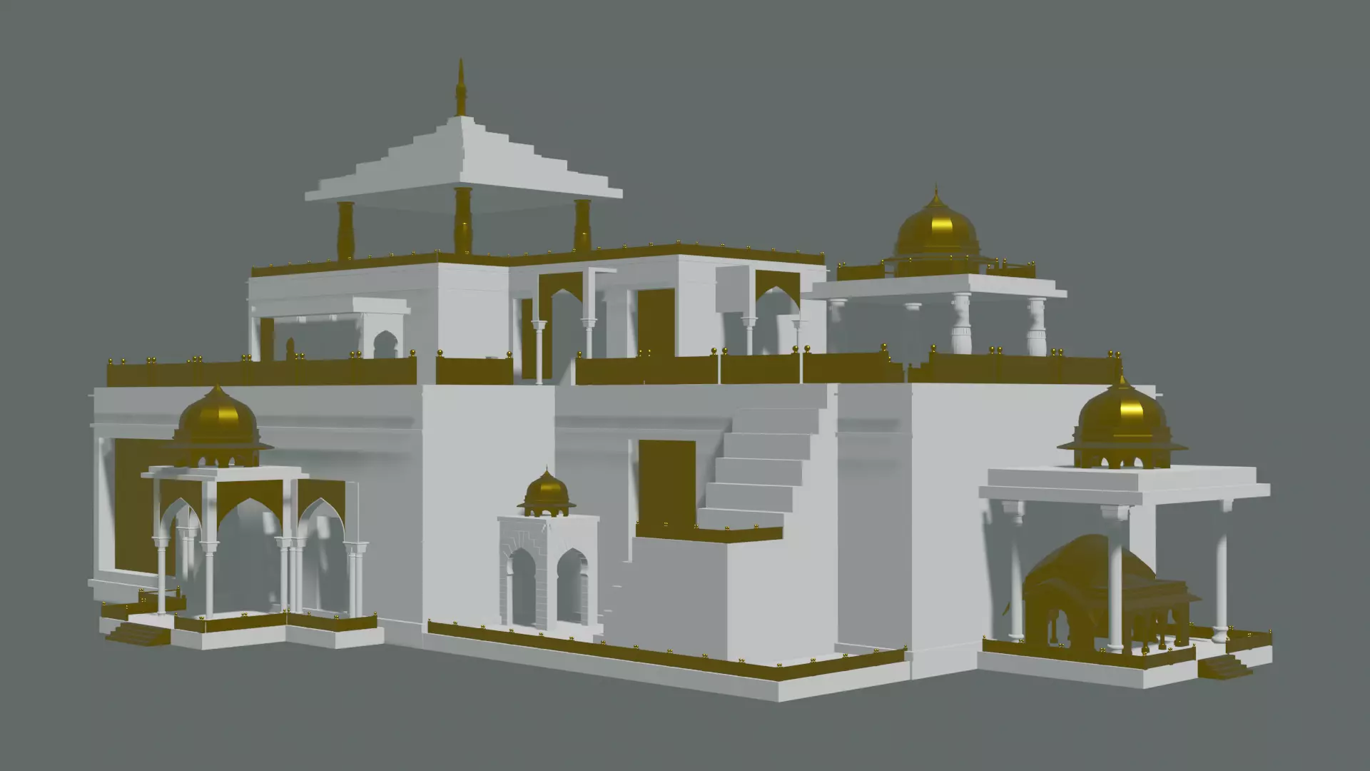 Palace indian 3D model_0