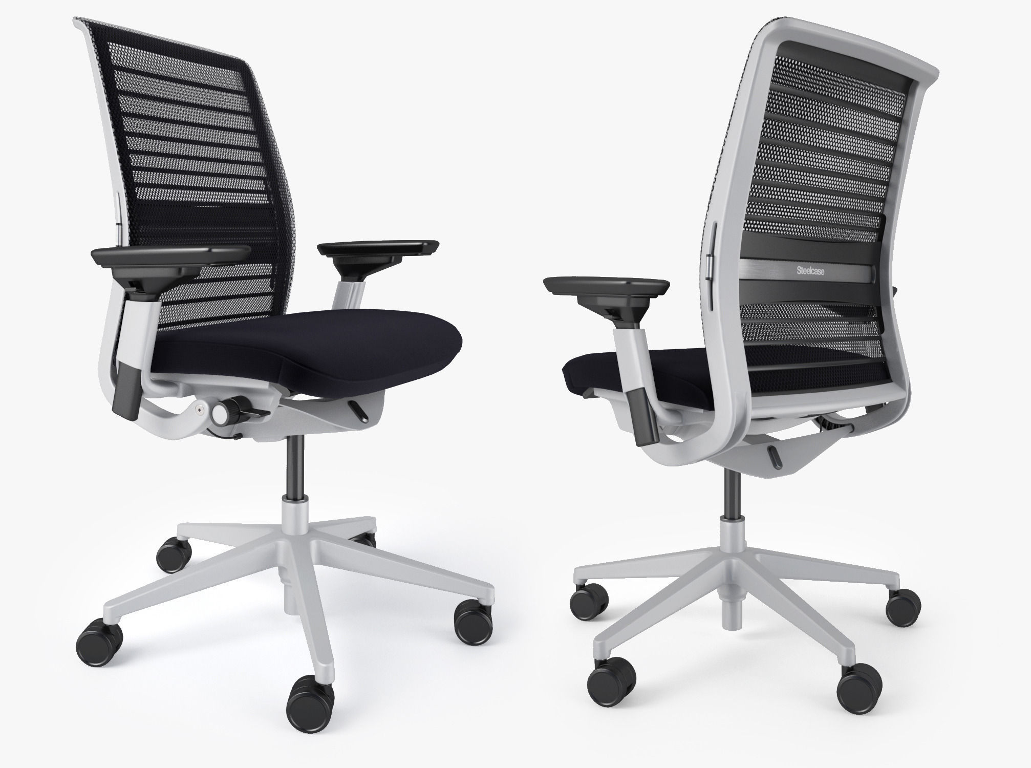 Steelcase Think Office Chair 3d Cgtrader