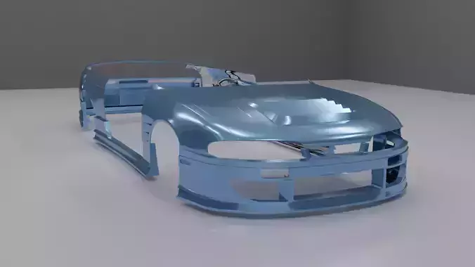 Body Kit for Nissan Silvia S14 Zenki D-Max Type II 2 Inspired Low-poly 3D model