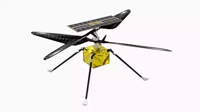 Ingenuity helicopter Low-poly 3D model